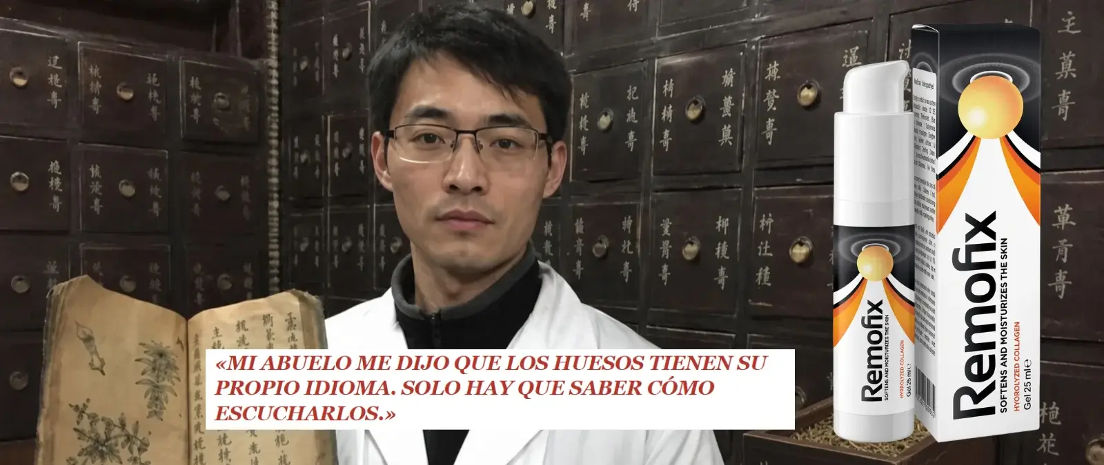La falsa promoción del producto milagro "Remofix" del "Dr. Li Wei" que supuestamente cura el dolor de articulaciones: es un timo