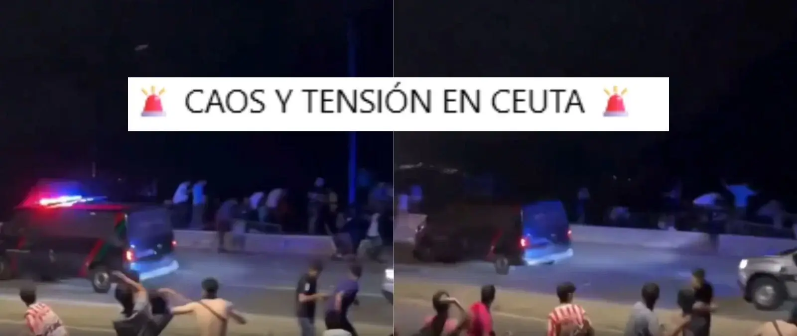Qué sabemos de este vídeo en el que lanzan piedras contra coches de la Policía y que se difunde relacionado con “la situación en Ceuta”: está grabado en Castillejos (Marruecos)
