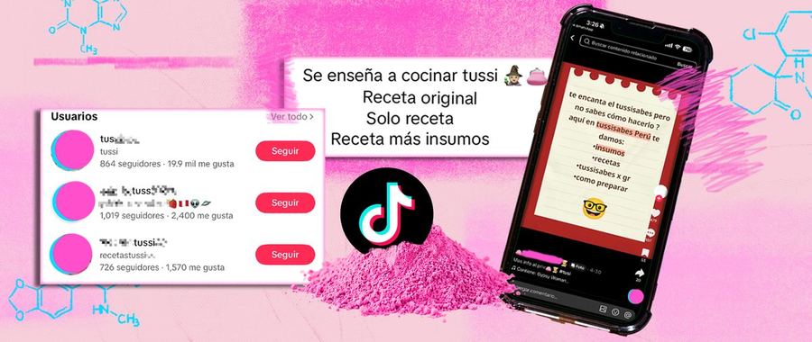 Capturas de cuentas de TikTok que venden tusi a la vista de todos