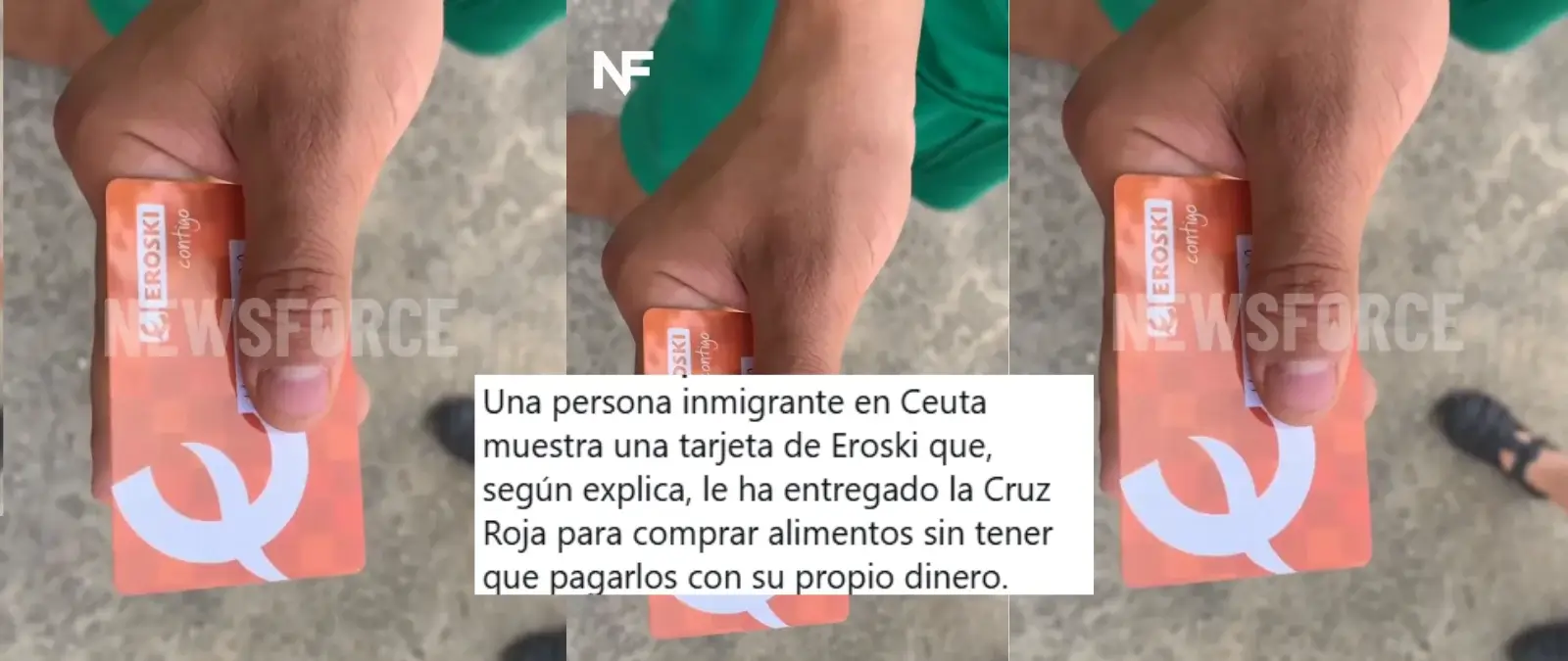 Cruz Roja entrega a los inmigrantes en Ceuta tarjetas Eroski para comprar alimentos sin tener que pagarlos con su propio dinero