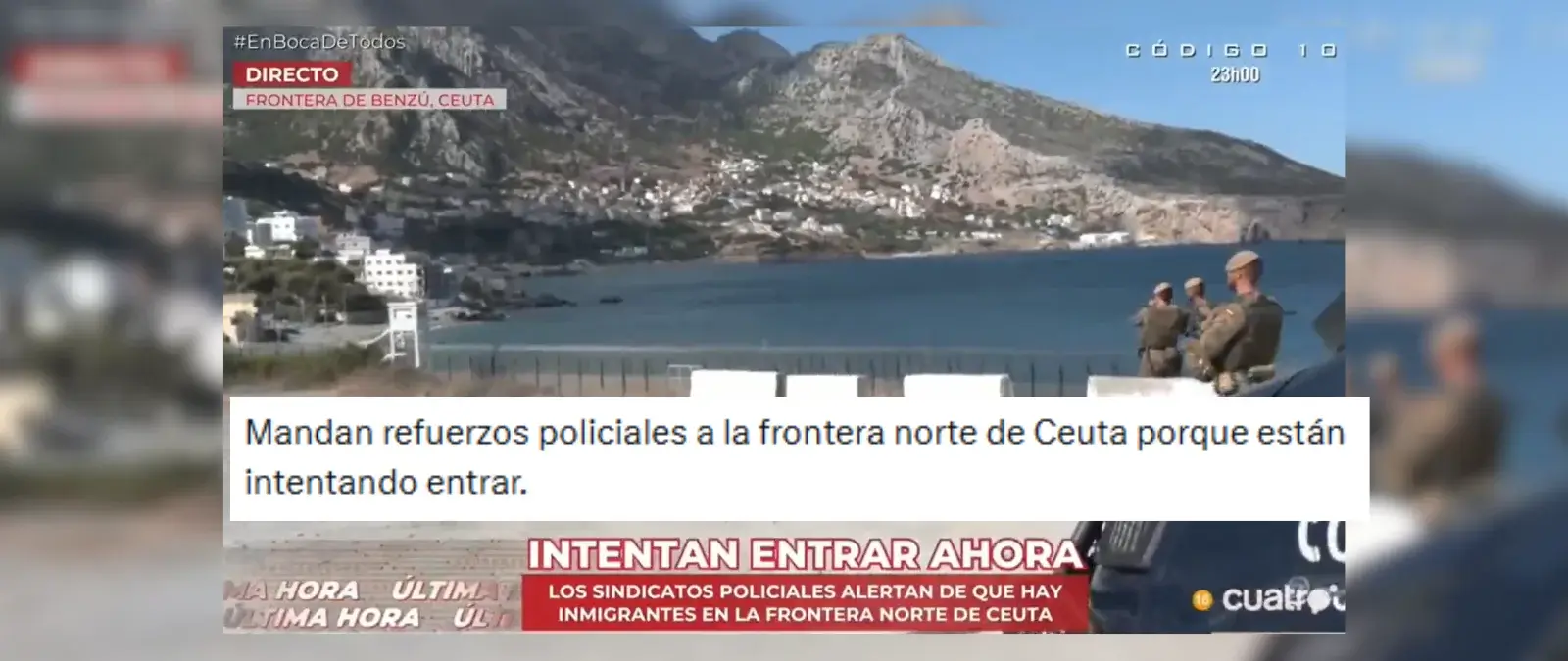 El 22 de septiembre se ha producido un nuevo intento de cruce de inmigrantes a través de la frontera norte de Ceuta, donde se han mandado refuerzos policiales