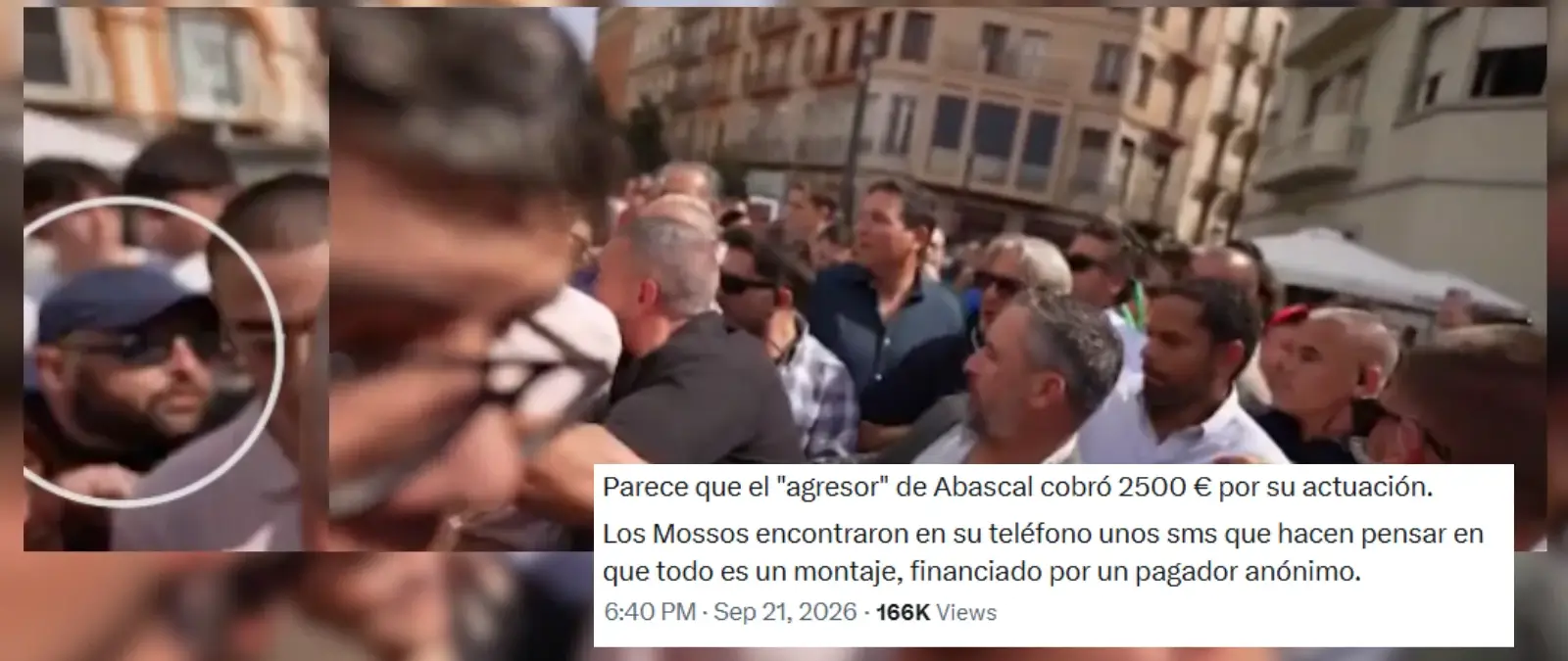 Cuidado con los supuestos SMS en el teléfono del "agresor de Abascal" que demostrarían que "cobró" 2.500 euros: los Mossos niegan haber interceptado su teléfono