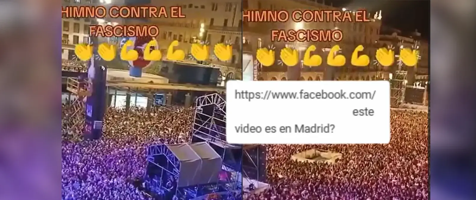 Qué sabemos de este vídeo en el que una multitud canta "Canto a la libertad" de Labordeta: se difunde durante las protestas por la vivienda en 2026, pero es de las Fiestas del Pilar 2023 de Zaragoza