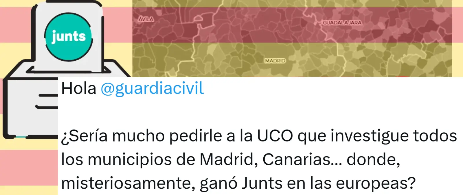 No, Junts no ganó en ningún municipio de Madrid ni de Canarias en las europeas de 2024