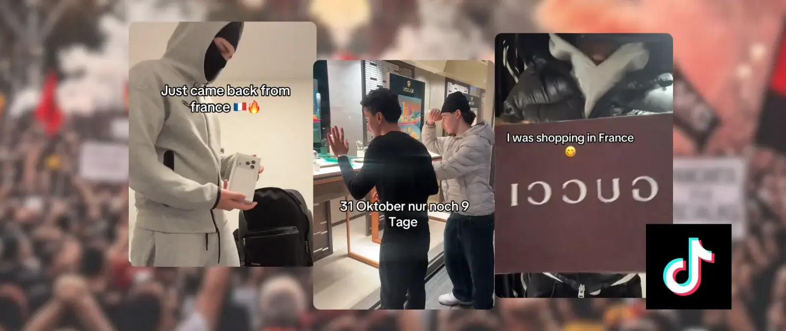 Los saqueos se convierten en un ‘trend’ de TikTok: de "bromas" sobre robos en tiendas de lujo el 31 de octubre a enseñar lo supuestamente robado en Francia