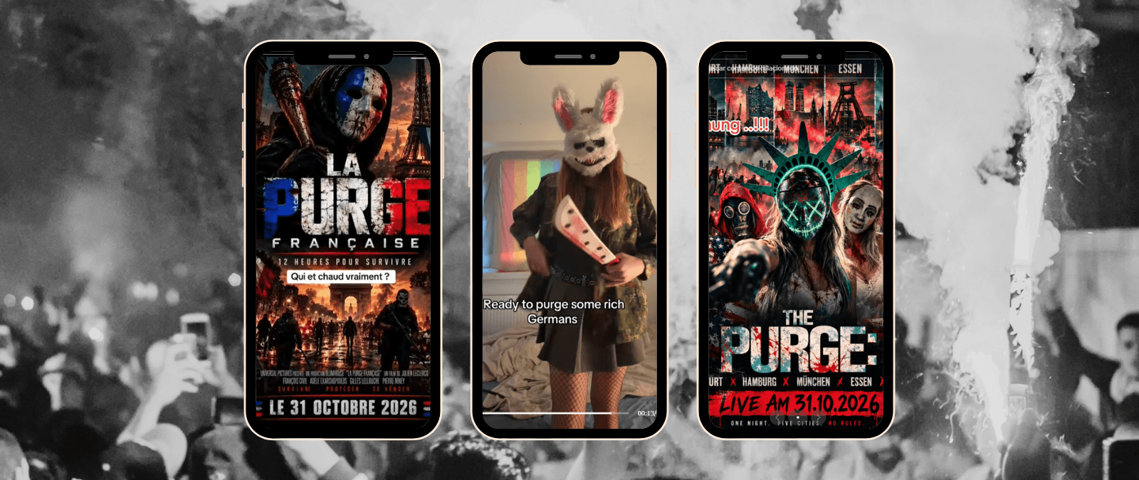 31 de octubre, ¿“La Purga” o protestas pacíficas?: cómo se organizan en TikTok los llamamientos a manifestarse en Europa