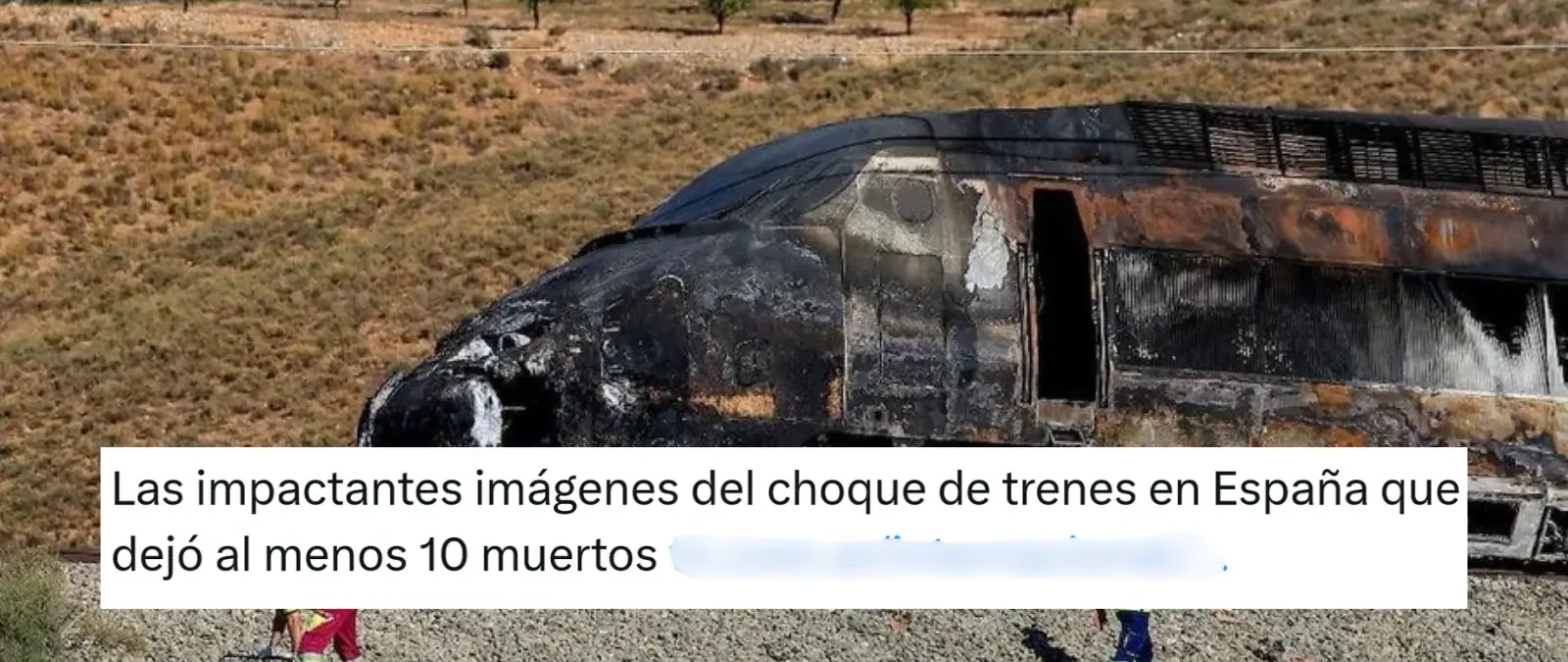 No, esta foto no es del accidente de dos trenes a la altura de Urda el 28 de octubre de 2026: es un tren incendiado en Zaragoza días antes